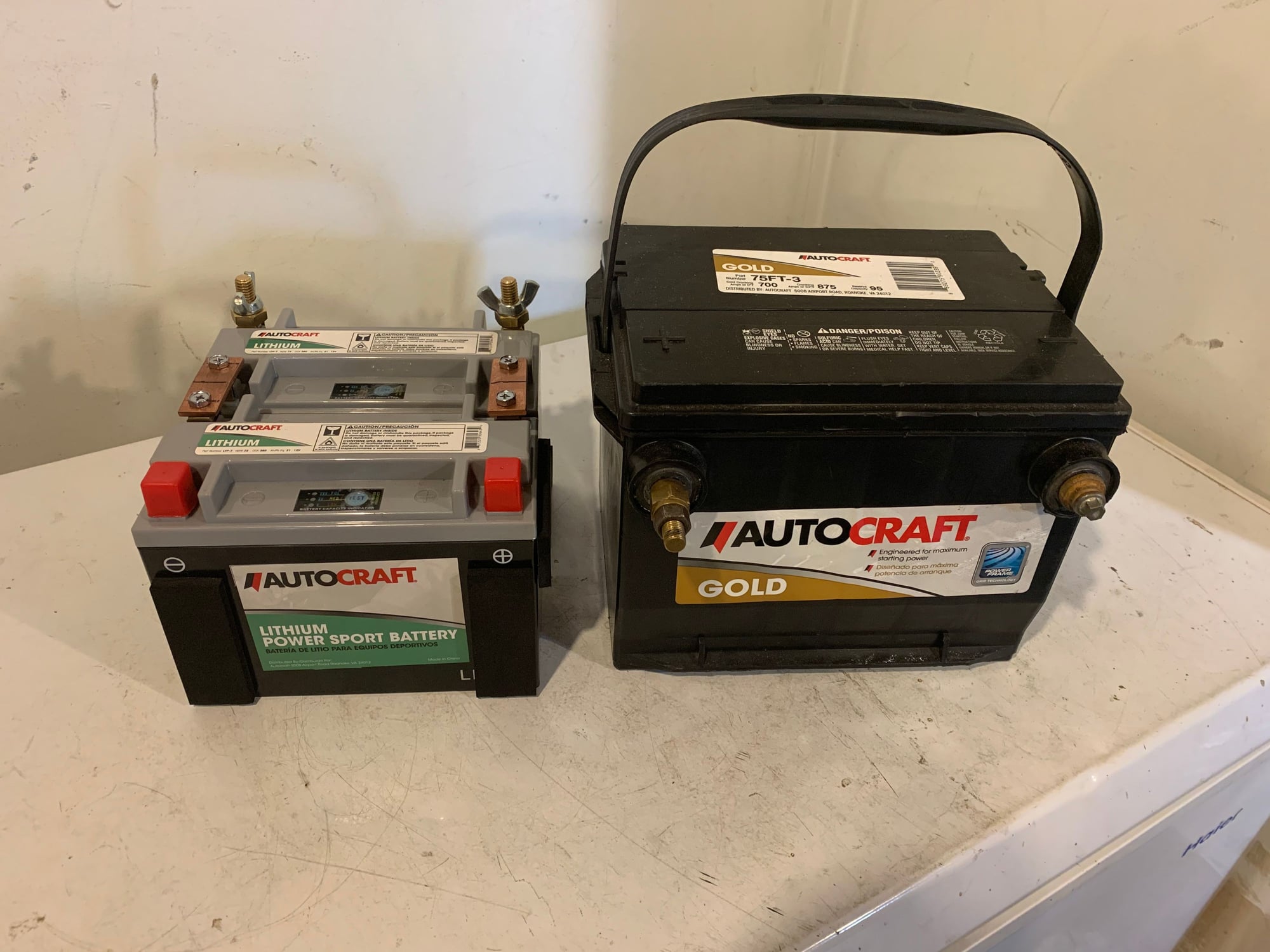 Dual Lithium power sport batteries in trunk for Turbo 5.3