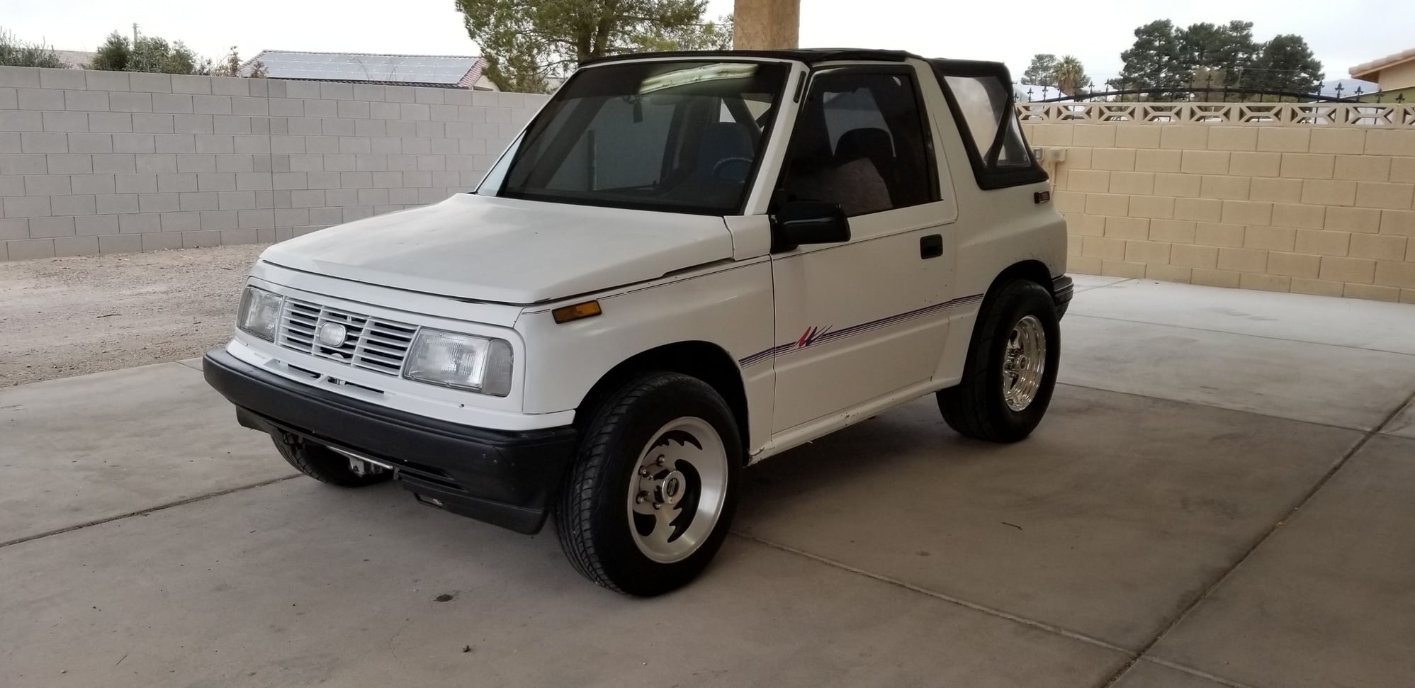 1993 Geo Tracker - LS/Turbo 1993 Geo Tracker.  Runs 9's, does wheelies. - Used - VIN 2CNBE18U7P6914136 - 200,000 Miles - 8 cyl - 2WD - Automatic - SUV - White - Las Vegas, NV 89131, United States