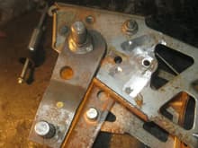`94-`04 Mustang pedals bracket being converted to Hyd. throw out for GM T56