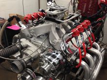 El Camino's 383 stroker LS1 on the dyno at Borowski Race.  524 hp with MSD Atomic EFI