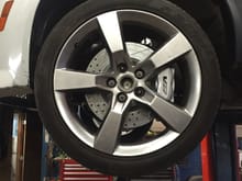 Front drilled slotted with CTS V calipers
