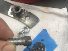 I used some JBWeld to prevent them from turning when I tightened the nuts.