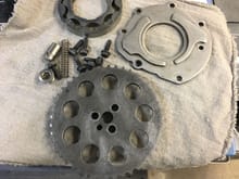 Geroter gears and cam sprocket clean
