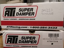 ATI damper for LT4 dry sump superchager on a wet sump LT1 or LT4.