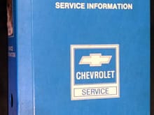Front Cover 1985 Camaro Service Information