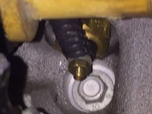 VDO oil temp sender in LS3 oil passage - remove OEM allen head plug and screw in sender