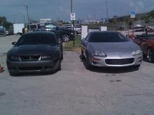 My friend's Cobra and my Camaro at a local dyno day.