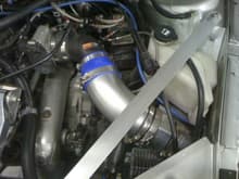 new custom 4&quot; intake into fender well led into IC...using a SNL 4&quot; LS7 MAF