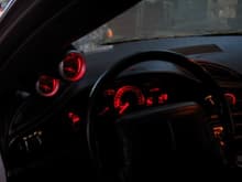 Autometer Sport-comp with red led's
