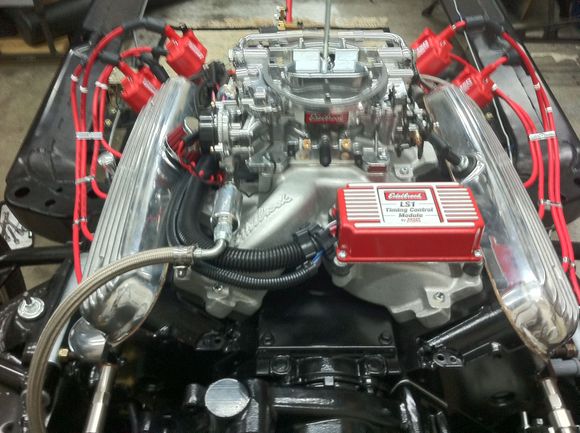 I used the LS1 controller box from MSD, Edelbrock  intake