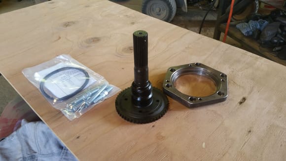Adapter to mate my th400 to the awd transfer case.