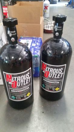 Got my 2 bottles in from Nitrous Outlet! 
Lot of times companies are only concerned about you during a new sale but never after the sale once there is a problem. I had a small issue with an order from Nitrous Outlet which was resolved great and Brandon promised me he would take care of me in any future order. And I'm here to say he sure did.  Thanks Brandon for the great customer service.