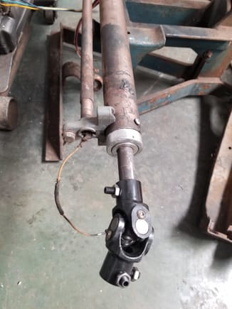 Steering  column  modified for a double d shaft  and u joints