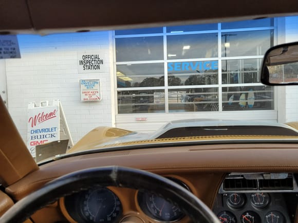 Vette's first visit to a dealership since the 1970's.