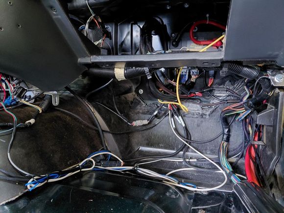 Passenger footwell, most of this will be under the carpet.