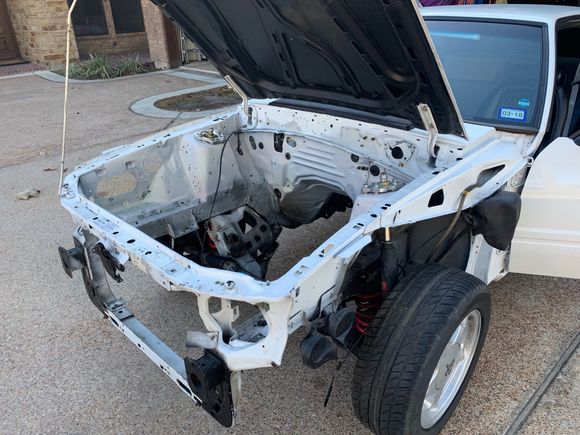 The hood was also removed soon after these pictures were taken