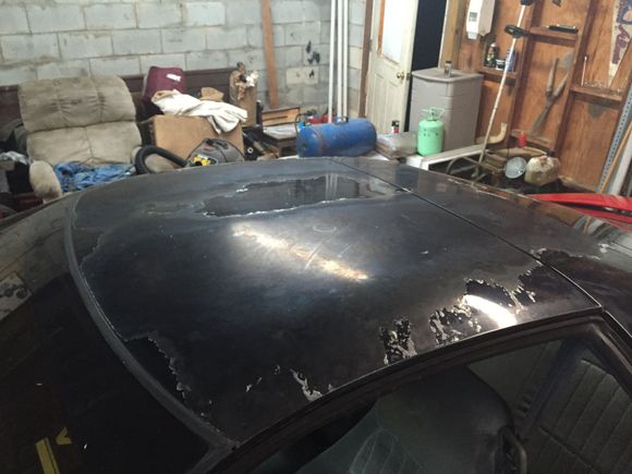 Hard top so no leaks/rattles! Score! Gonna sand this and plasti dip it along with the sail panel.