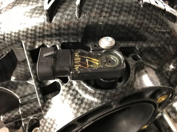 Installed my 2.5 bar map sensor that I still had from my last build.  Not liking the looks of it on the front of the intake, may paint it black or something.