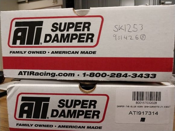ATI damper for LT4 dry sump superchager on a wet sump LT1 or LT4.