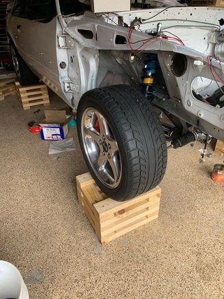 Obviously this is the first time that these 5-lug wheels had ever been on the coupe.