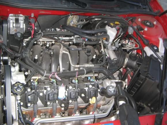 5.3L V8 (LS4) with engine cover off.