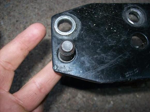 see the bolt for the moser rear is smaller than the factory bolt