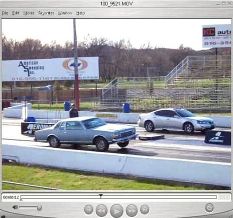Christine finally pulling tire at the track. Not bad for a stock LS1 in a huge granny car.