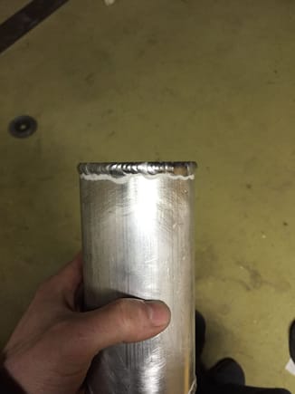 Just a view of the welds on the end cap of the tank. Only watched youtube vids to learn how to use the Tig machine. Any advice is awesome!