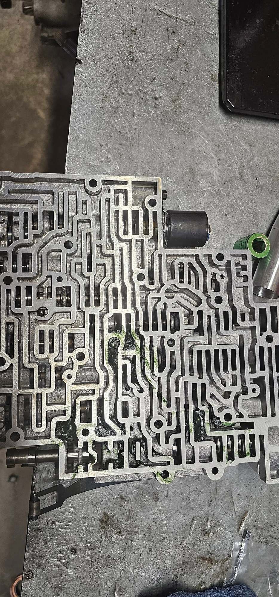 With petrolium jelly place ***** in positiions shown. All stock positions except for the two at blocked hole postions bathtube and overun omit those.  Also no ball needed at 4th accum in case. 