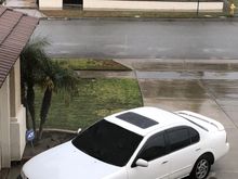 See the difference between the hood which is basic white and the rest of the car.
