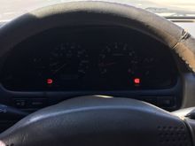 This is what i was talking about. Just driving and u see the battery light on and brake light. This was a bad alternator 