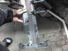 long story short..i got frustrated, snapped in half, cut a hole in it, reinforced and mended back to gether after adding gutter guard