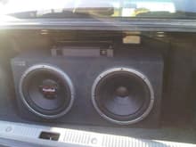 2 12&quot; Sony subs in sealed box powered by Kenwood 2000 watt amp