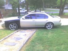 back when i first got the car with busted fender and tinted window 2% in the back and 25% in the fronts atleast thats what the police lil meter said every time they stopped me thats why i took it off