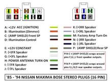 16 PIN MAXIMA RADIO PLUG (BOSE)