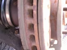 Old Brakes and rotors / driver side