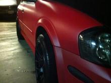 my matte red and black paint job ....