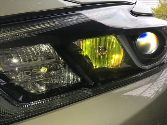 Installed GTR armor series led in turn signal. Good bye ugly egg yolk. Hello sweet yellow reflection from Nokya yellow bulb when off