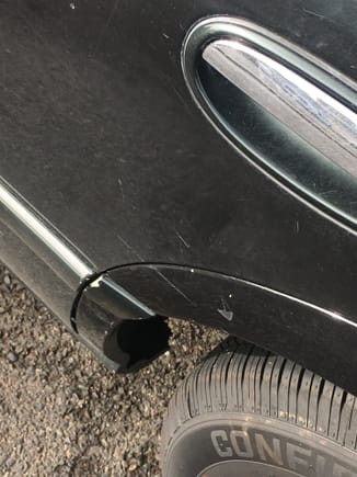 One day after I got my drivers license a woman backed into my car at a bank. She had no insurance and left a dent here. My I30 likes to be hit I guess