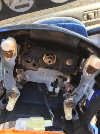 Well there's no cracks in the plastic and I can slide a credit card between were they make contact for horn to sound on all corners ... go figure hit horn and works as normal ... thanks for everyone's help