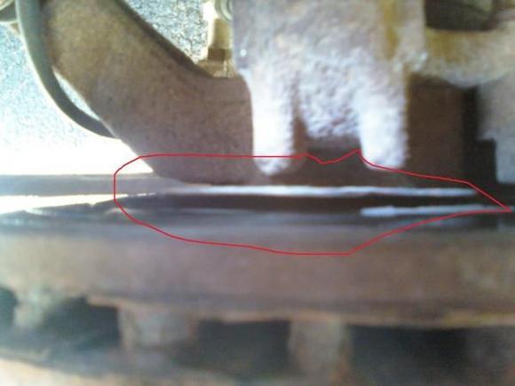 This is what the backing plate looked like after I bent it back.