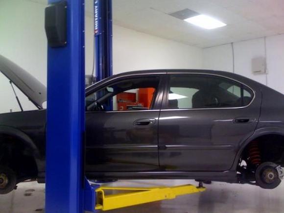 Driver Side on Lift at Serious Autosport, WPB FL