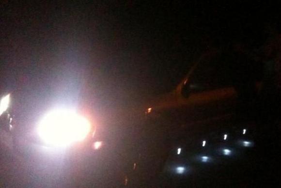 Puddle lights/ headlights with 6000k HID's.

(Also installed strobes in the fog lights)