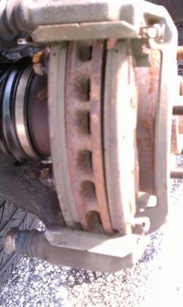 Old Brakes and rotors / driver side