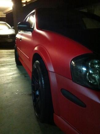 my matte red and black paint job ....