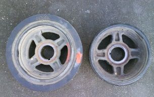 Left is stock balancer, Right is mine that came apart