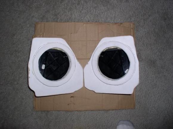 My first custom made speaker bracket for the front door. Did not fit when the door panel was put on. Failed on this one