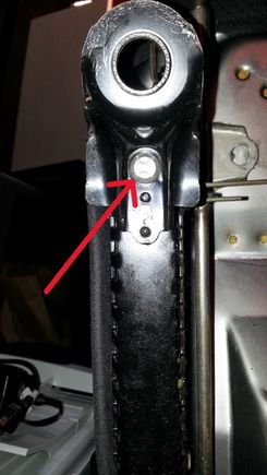 Front of the rail, aluminum piece keeps from sliding out.