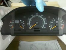 202 c class cluster.....100% i think its got 65,000 miles. i have it written on the box..