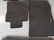 Genuine MINI All Weather Front OEM Mats part #  51-47-2-181-811  Front 2, rubber, Cooper S Logo
Genuine MINI All Weather Rear OEM Mats part #  51-47-2-181-810    Rear 2, rubber, Cooper S Logo
Genuine MINI All Weather Luggage compartment OEM Mat part #  51-47-2-182-515 Trunk, Cooper S Logo
